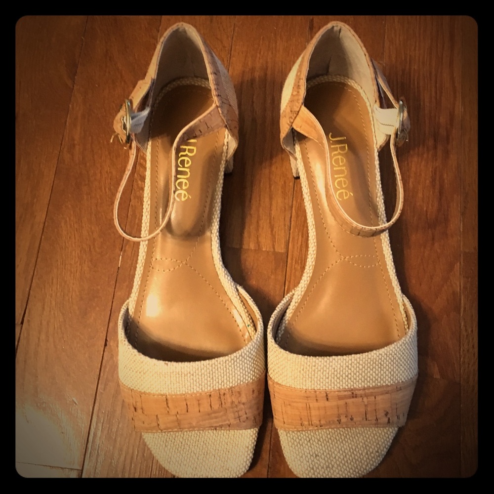 Beige Open Toe Heels NWT